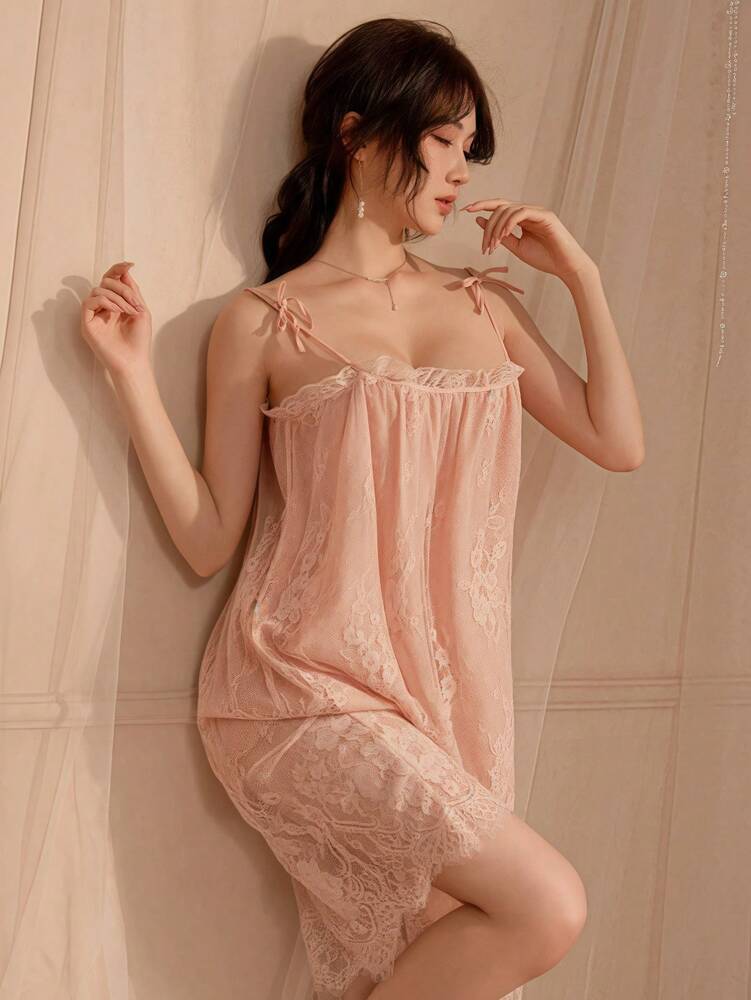 Sexy Lace Suspender Pajama Set With Panties Erotic Sleepwear For Women Seductive Nightwear Lingerie Home Clothes Honeymoon Gift
