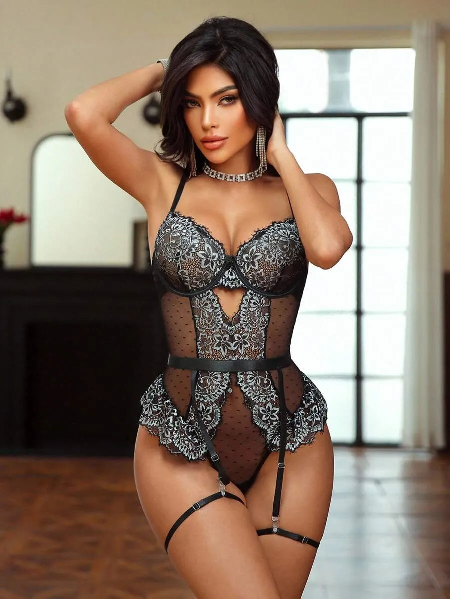 4pc Women's Sexy Full Coverage Bra and Panties Set with Lace Patchwork, Elegant and Comfortable Lingerie Set Featuring Delicate Lace Details, Perfect for Everyday Wear and Special Occasions, Stylish and Supportive Design